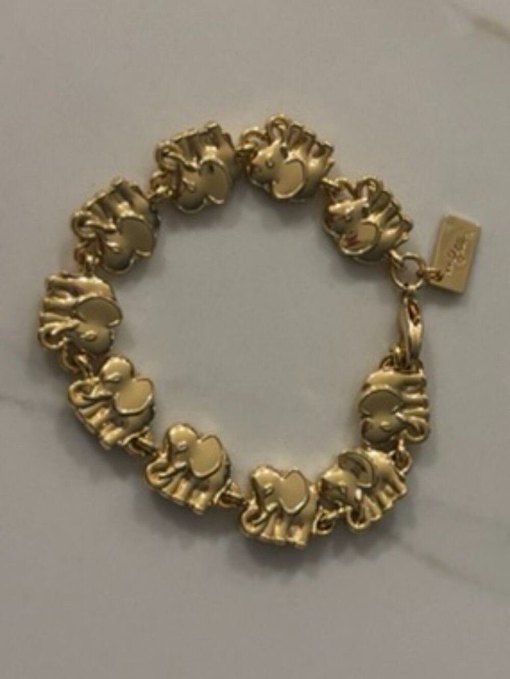 Lilly Pulitzer gold elephant bracelet